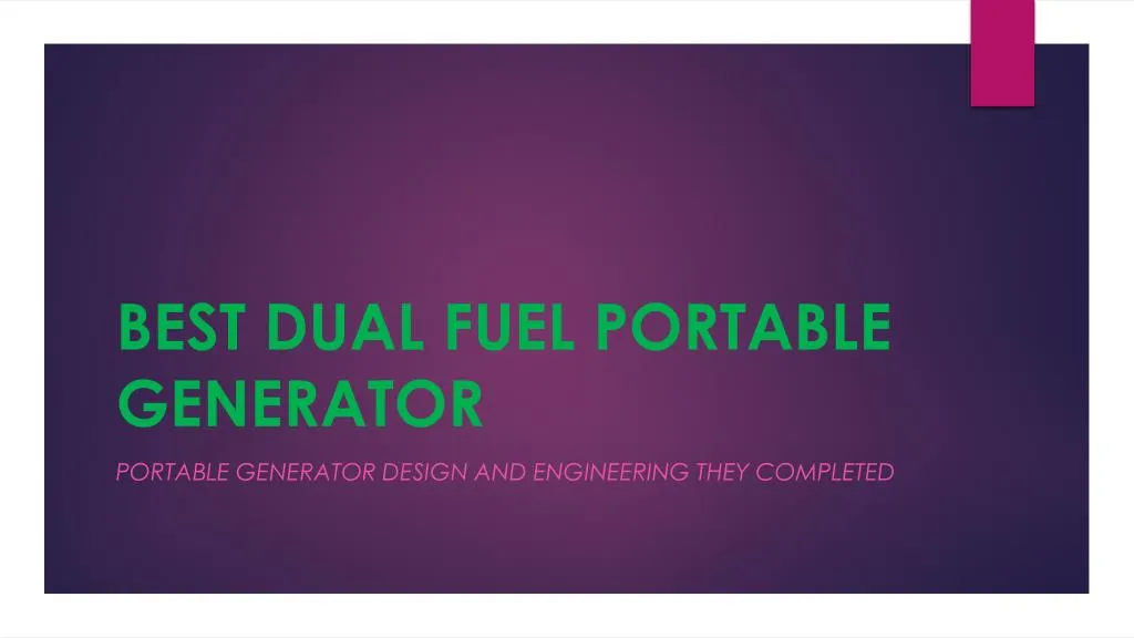 best dual fuel portable generator