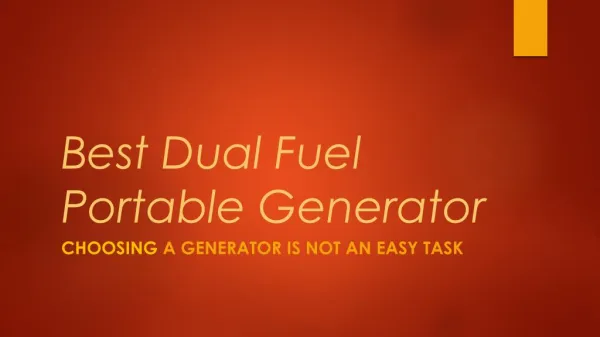 The best dual fuel generator which meets