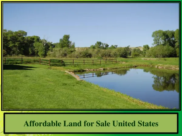 Affordable Land for Sale United States