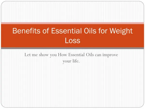 website for essential oils for weight loss