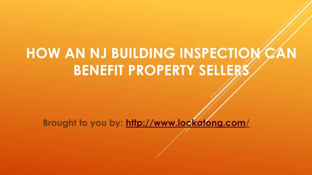 how an nj building inspection can benefit property sellers