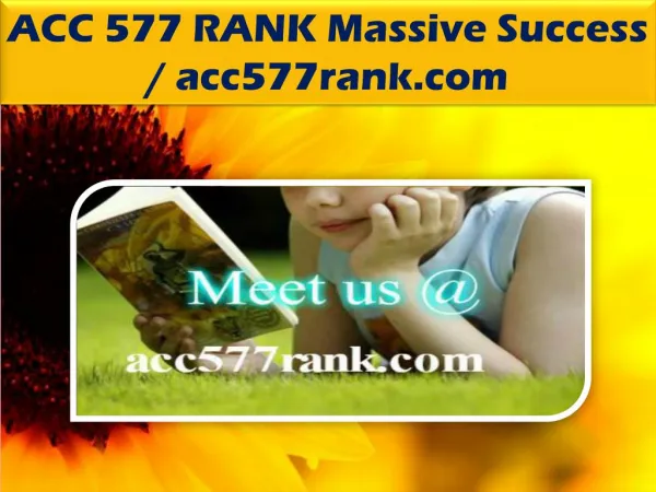 ACC 577 RANK Massive Success / acc577rank.com