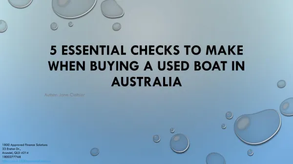 5 Essential Checks to Make When Buying a Used Boat