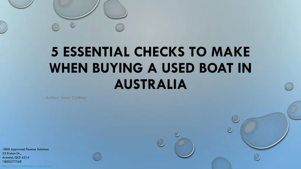 5 essential checks to make when buying a used boat in australia