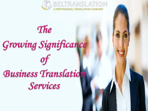 The growing significance of business translation services