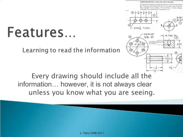 Features Learning to read the information