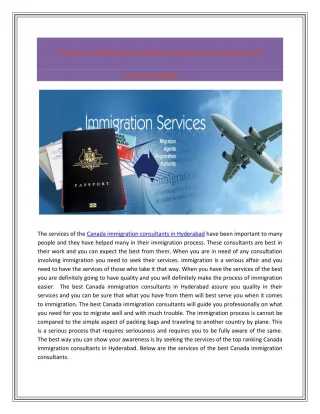 Canada Immigration Consultants - slide 1