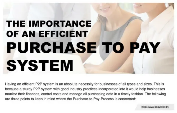 The importance of an efficient purchase-to- pay system