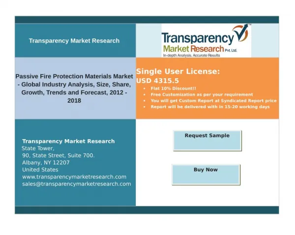 Passive Fire Protection Materials Market - Size, Share, Growth, Trends and Forecast, 2012 - 2018