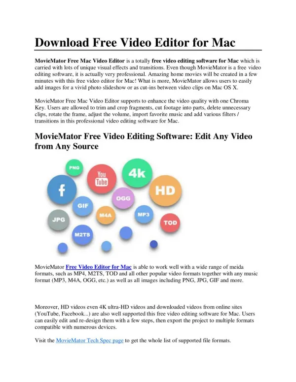 Download Free Video Editor for Mac