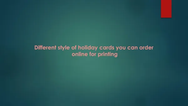 Different style of holiday cards you can order online for printing