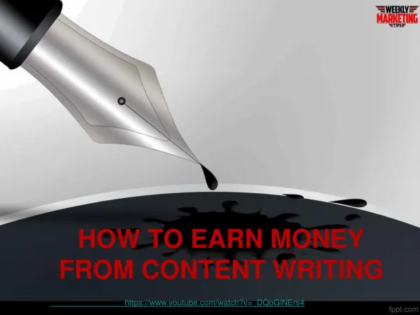 Ways to earn money from content writing