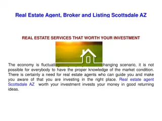 Real Estate Agent and Listing Scottsdale AZ - slide 1