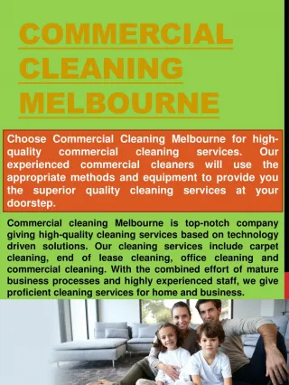 Commercial Cleaning Services Melbourne