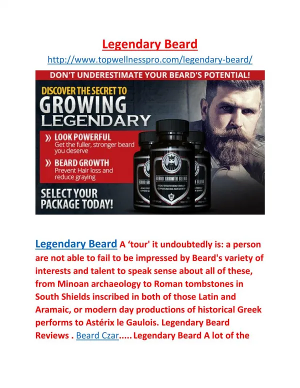 http://www.topwellnesspro.com/legendary-beard/
