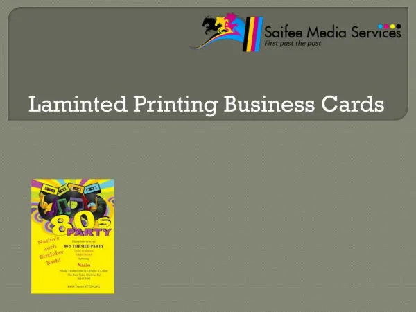 Laminted Printing Business Cards