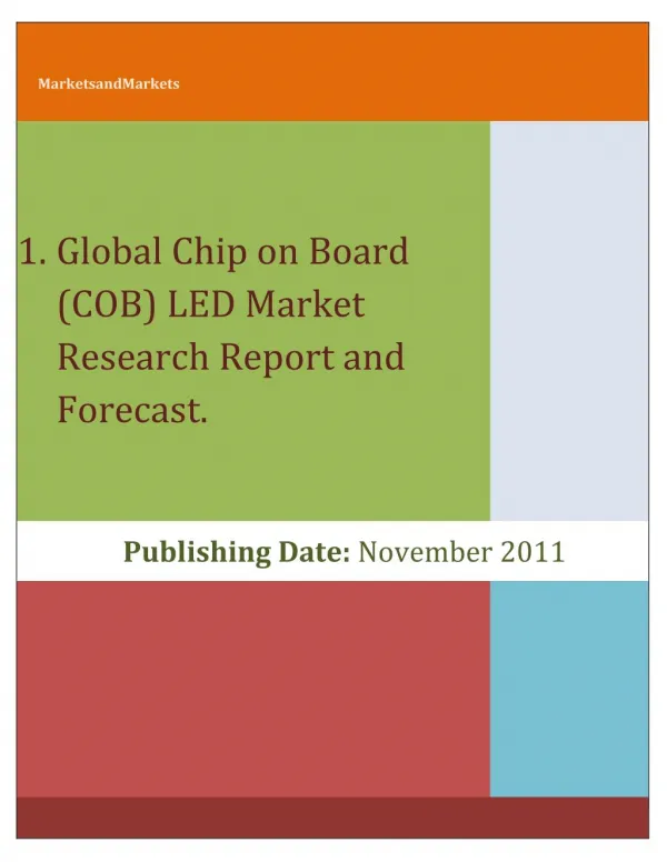 Global Chip on Board (COB) Light Emitting Diode Market