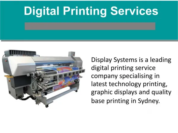 Digital Printing Services - Australia
