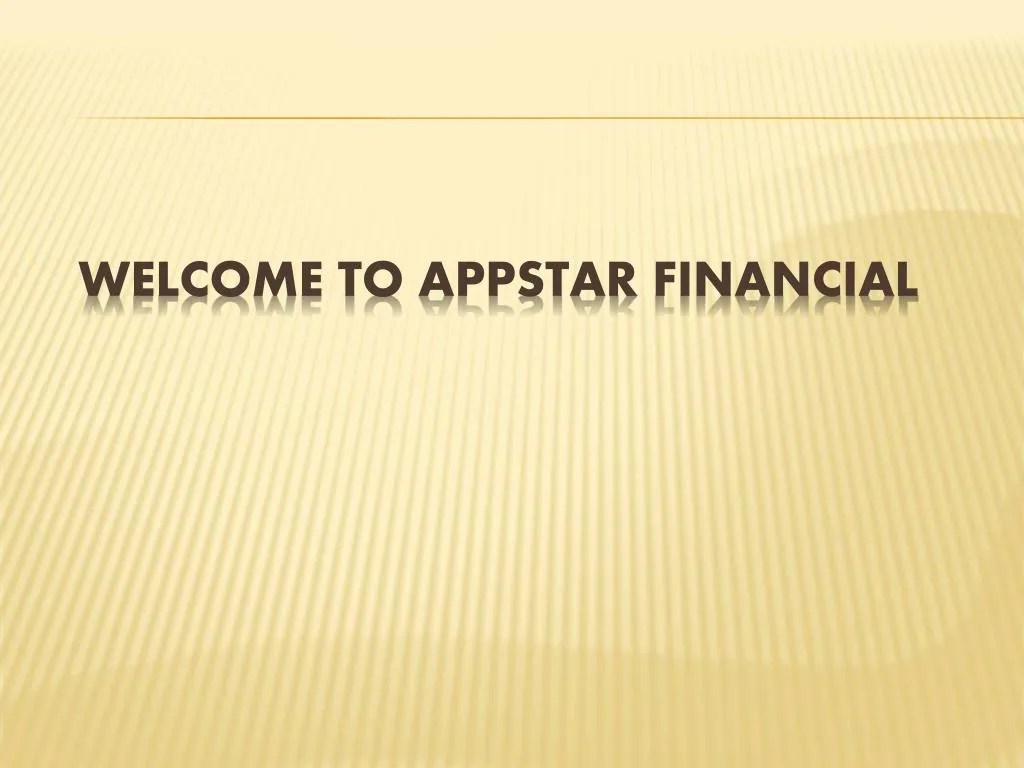 welcome to appstar financial