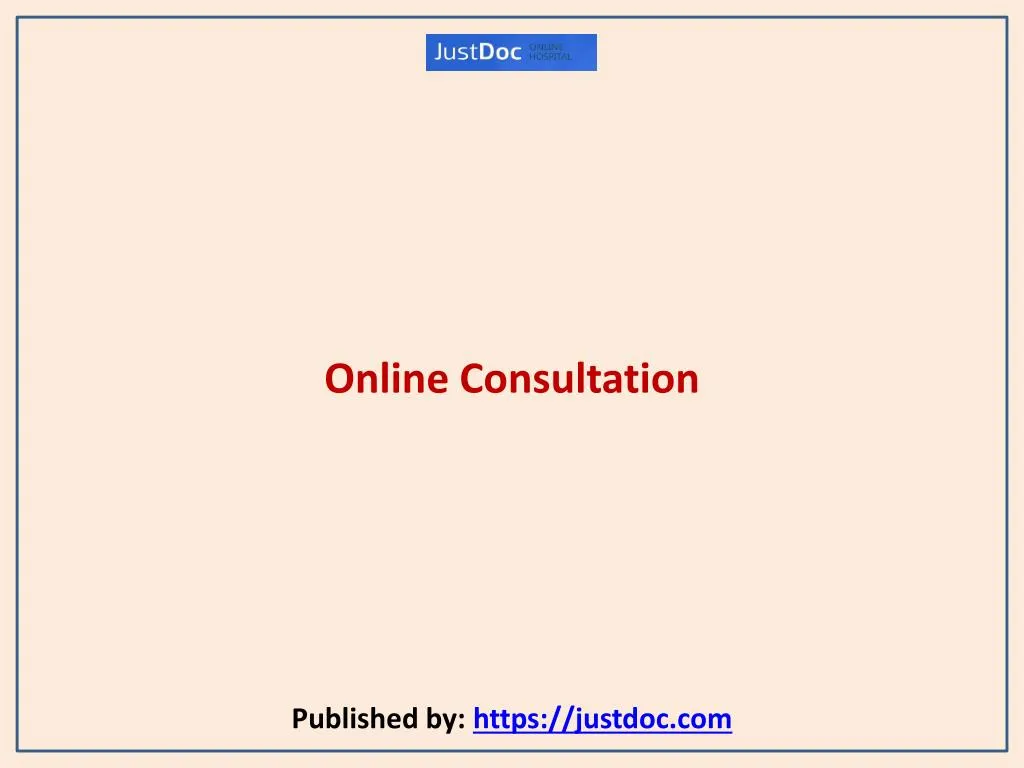 online consultation published by https justdoc com