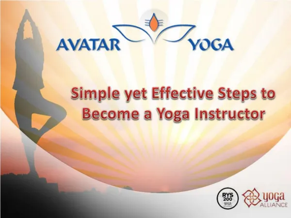 Simple yet Effective Steps to Become a Yoga Instructor