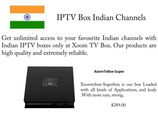 IPTV Box Indian Channels