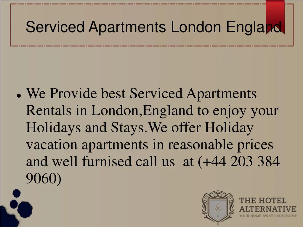 serviced apartments london england