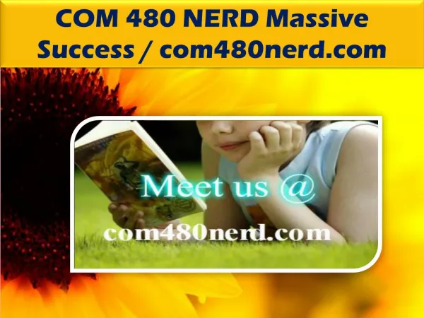 COM 480 NERD Massive Success / com480nerd.com