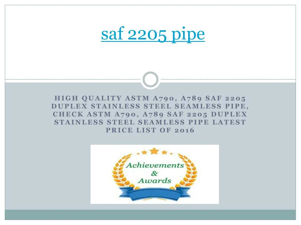 saf 2205 pipe
