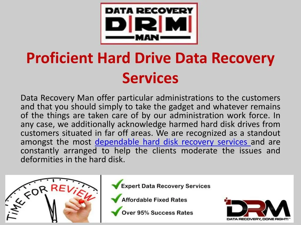 proficient hard drive data recovery services