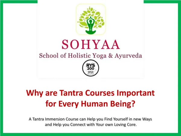 Why are Tantra Courses Important for Every Human Being?
