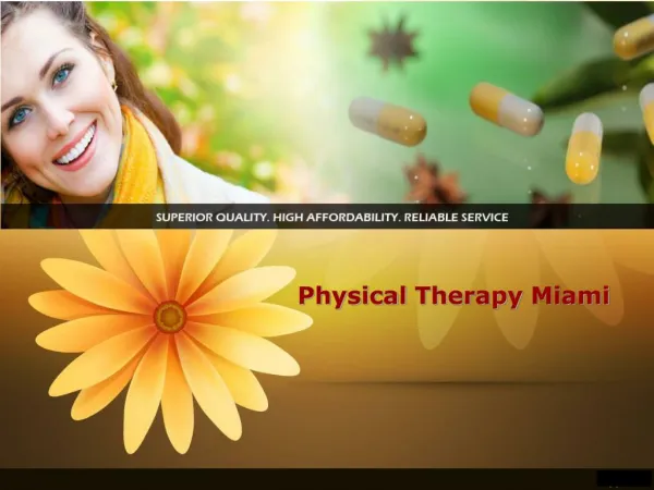 Physical therapy Miami