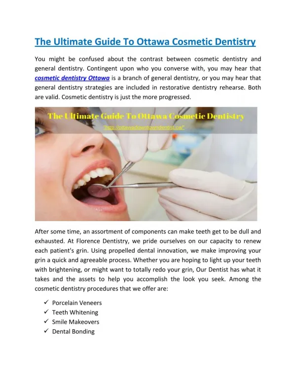 The Ultimate Guide to Ottawa Cosmetic Dentistry