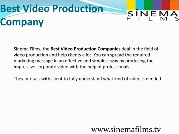 Best Video Production Companies