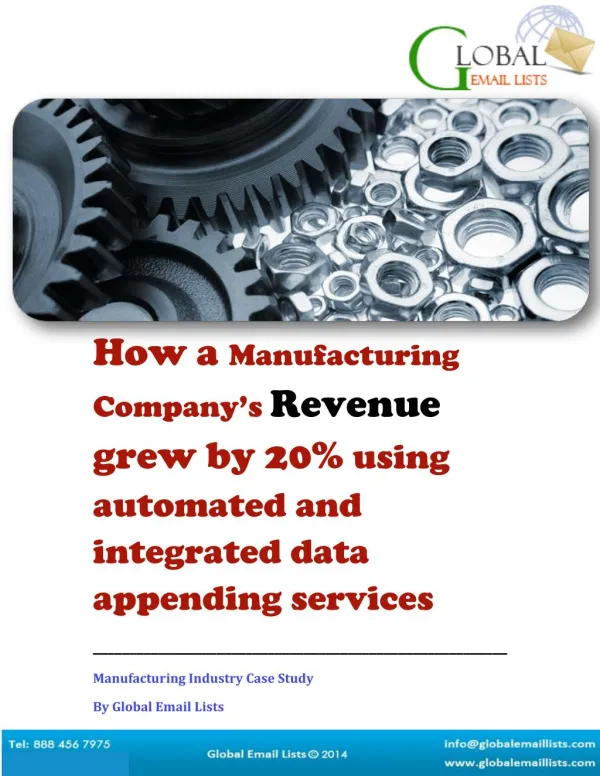 Data Appending Services - Case Study