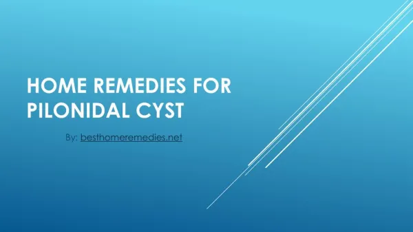 Home remedies for pilonidal cyst