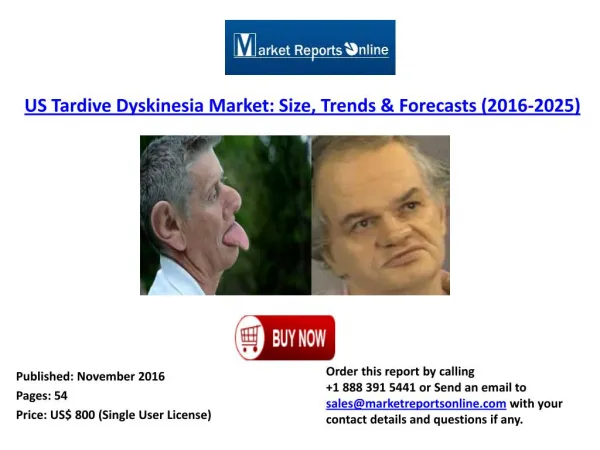 US Tardive Dyskinesia Market Analysis 2016-2025