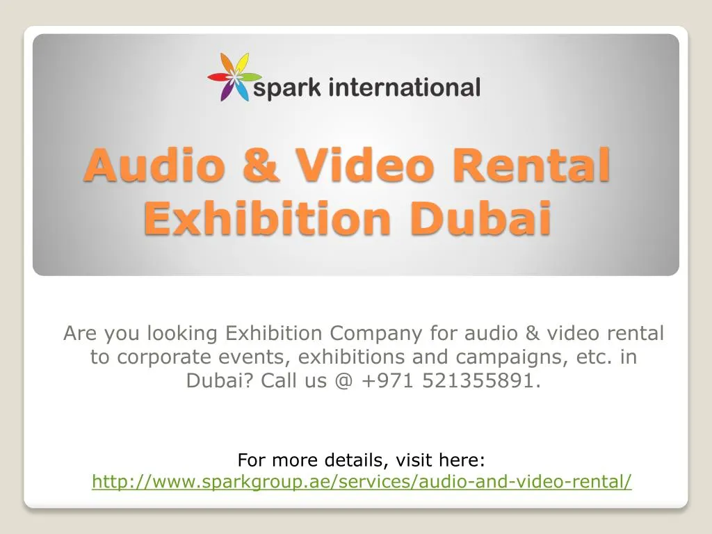 audio video rental exhibition dubai
