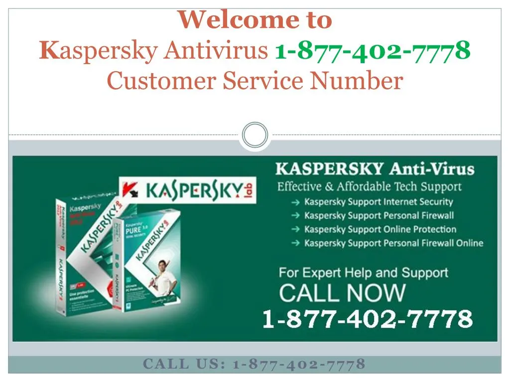 welcome to k aspersky antivirus 1 877 402 7778 customer service number