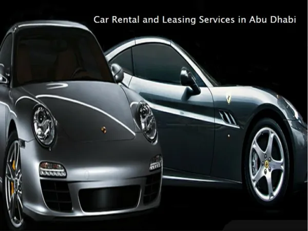 Car Rental and Leasing Services in Abu Dhabi
