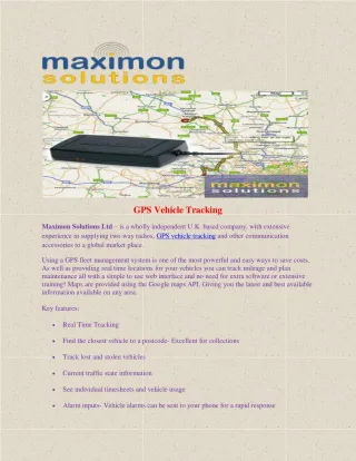 GPS Vehicle Tracking - slide 1