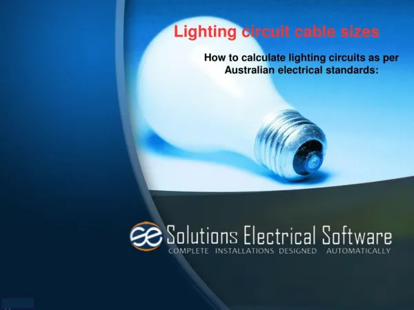 How To Calculate lighting circuits According To Australian electrical standards