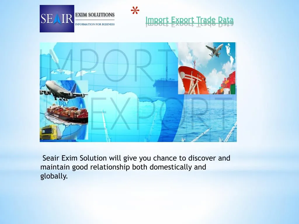 import export trade data