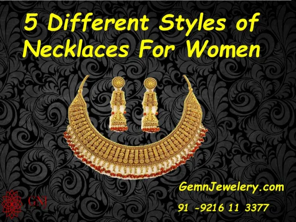 5 Different styles of necklaces for women