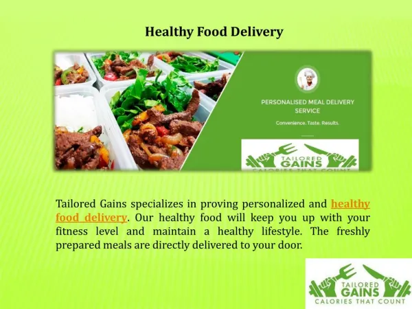 Best Healthy Food Delivery Service