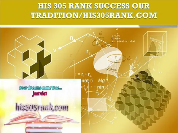 HIS 305 RANK Success Our Tradition/his305rank.com