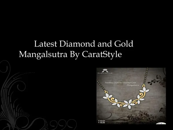 Looking for the Latest Diamond and Gold Mangalsutra