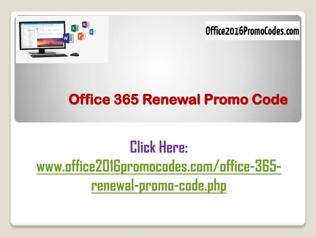 office 365 renewal promo code