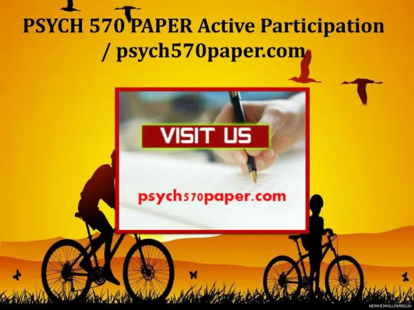 PSYCH 570 PAPER Active Participation / psych570paper.com