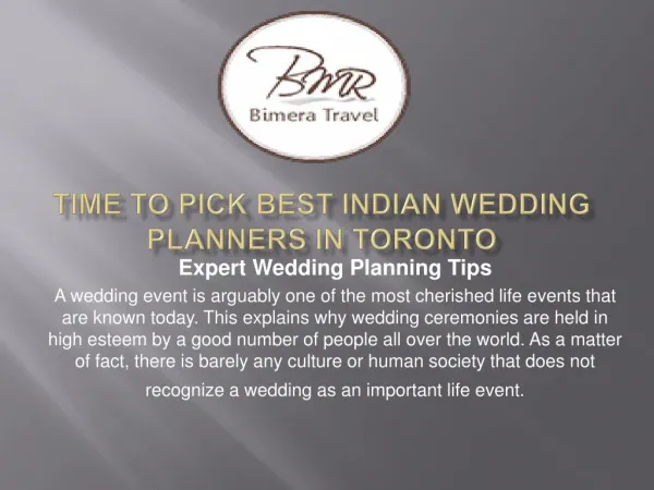 Time to Pick Best Indian Wedding Planners in Toronto